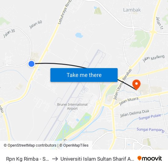 Rpn Kg Rimba - Sm Rimba 1 to Universiti Islam Sultan Sharif Ali; Zon B Car Park map