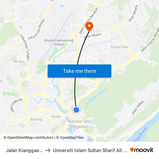 Jalan Kianggaeh (Smja) to Universiti Islam Sultan Sharif Ali; Zon B Car Park map