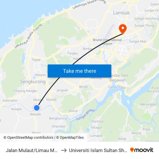 Jalan Mulaut/Limau Manis (Hua Ho Mulaut) to Universiti Islam Sultan Sharif Ali; Zon B Car Park map