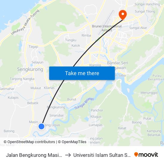 Jalan Bengkurong Masin (Opp Ideal Multifeed) to Universiti Islam Sultan Sharif Ali; Zon B Car Park map