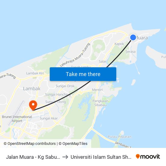 Jalan Muara - Kg Sabun (Masjid Setia Ali) to Universiti Islam Sultan Sharif Ali; Zon B Car Park map