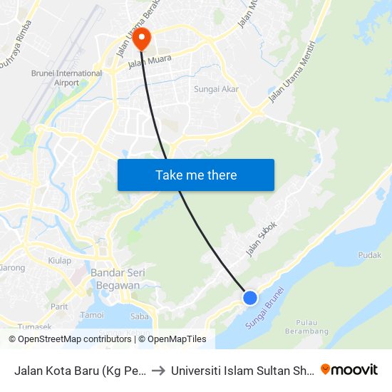 Jalan Kota Baru (Kg Pelambayan - Spg 489) to Universiti Islam Sultan Sharif Ali; Zon B Car Park map