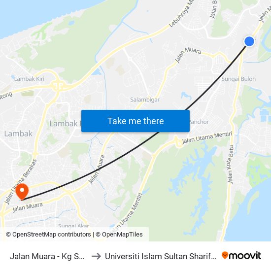 Jalan Muara - Kg Salar (Spg 606) to Universiti Islam Sultan Sharif Ali; Zon B Car Park map