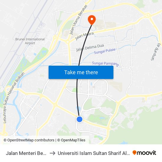 Jalan Menteri Besar (Audit) to Universiti Islam Sultan Sharif Ali; Zon B Car Park map