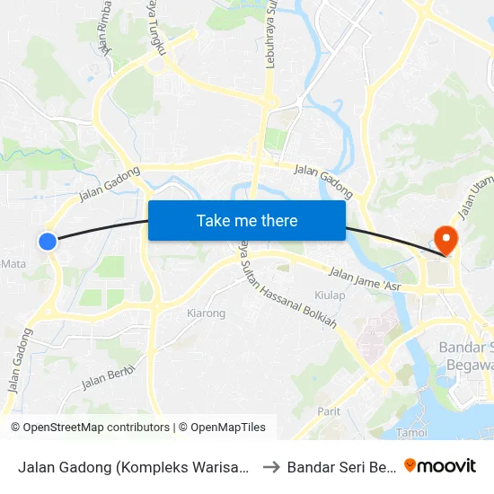 Jalan Gadong (Kompleks Warisan Mata-Mata) to Bandar Seri Begawan map