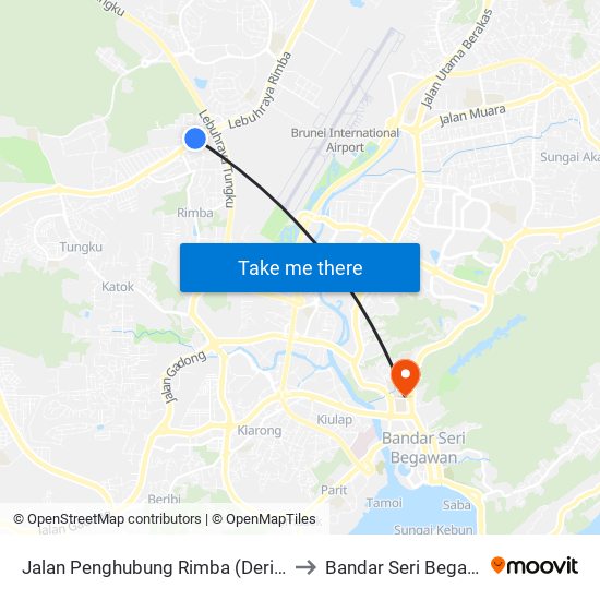 Jalan Penghubung Rimba (Derimba) to Bandar Seri Begawan map