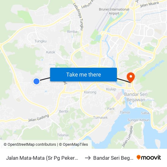 Jalan Mata-Mata (Sr Pg Pekerma Sdsb) to Bandar Seri Begawan map