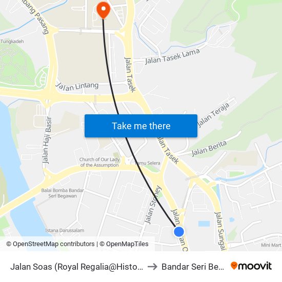 Jalan Soas (Royal Regalia@History Centre)) to Bandar Seri Begawan map