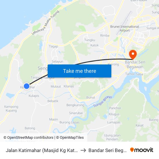 Jalan Katimahar (Masjid Kg Katimahar) to Bandar Seri Begawan map