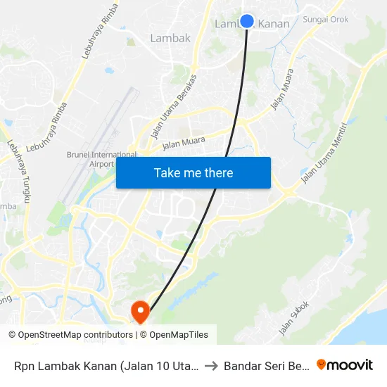 Rpn Lambak Kanan (Jalan 10 Utara @ Jln 49) to Bandar Seri Begawan map