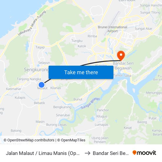 Jalan Malaut / Limau Manis (Opp Jln Ban 5) to Bandar Seri Begawan map