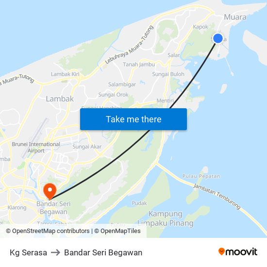 Kg Serasa to Bandar Seri Begawan map