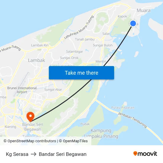 Kg Serasa to Bandar Seri Begawan map