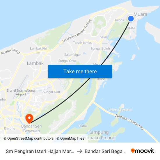 Sm Pengiran Isteri Hajjah Mariam to Bandar Seri Begawan map