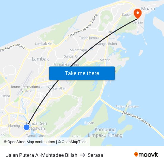 Jalan Putera Al-Muhtadee Billah to Serasa map