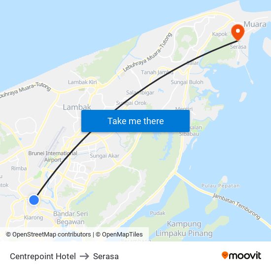 Centrepoint Hotel to Serasa map