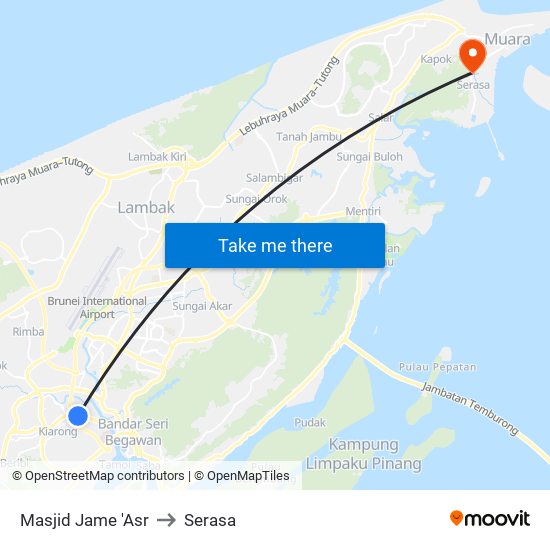 Masjid Jame 'Asr to Serasa map