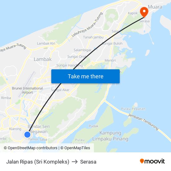 Jalan Ripas (Sri Kompleks) to Serasa map