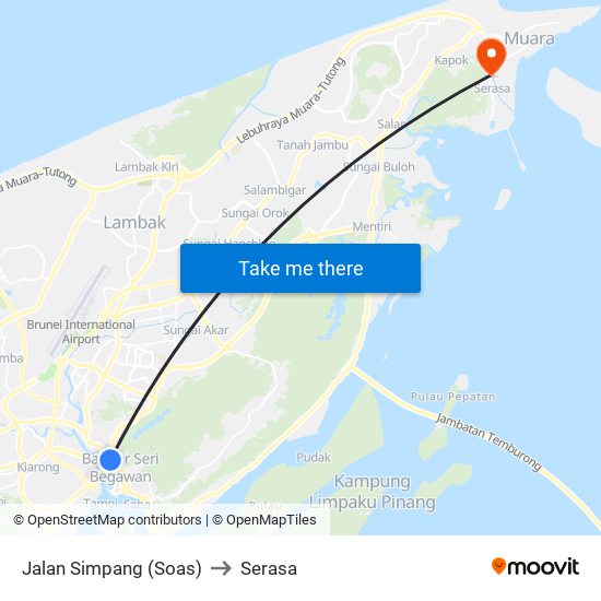 Jalan Simpang (Soas) to Serasa map