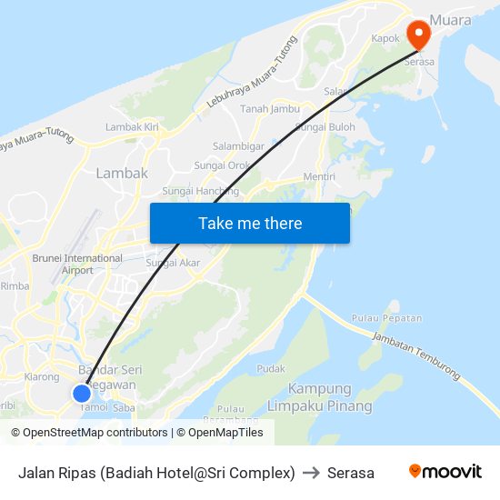 Jalan Ripas (Badiah Hotel@Sri Complex) to Serasa map