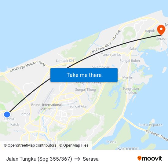 Jalan Tungku (Spg 355/367) to Serasa map