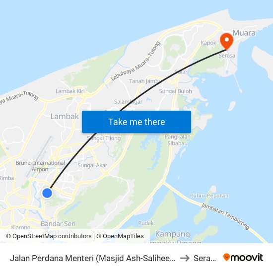 Jalan Perdana Menteri (Masjid Ash-Saliheen) to Serasa map