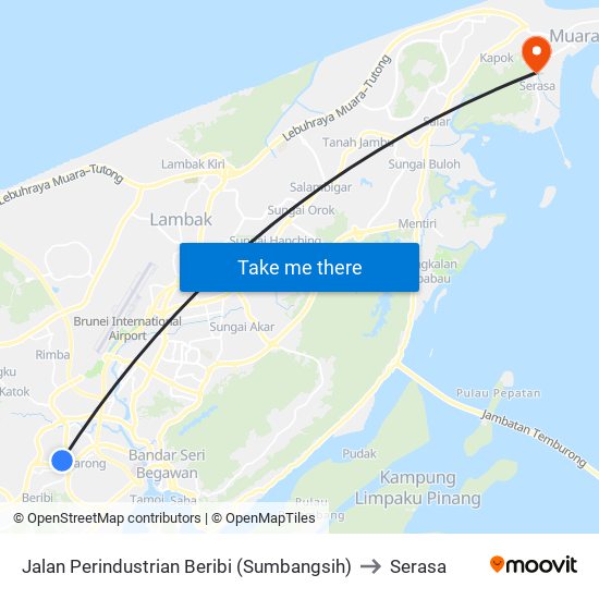 Jalan Perindustrian Beribi (Sumbangsih) to Serasa map