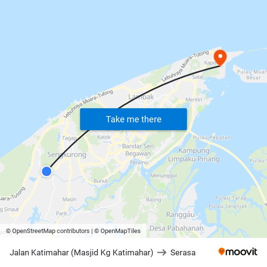 Jalan Katimahar (Masjid Kg Katimahar) to Serasa map