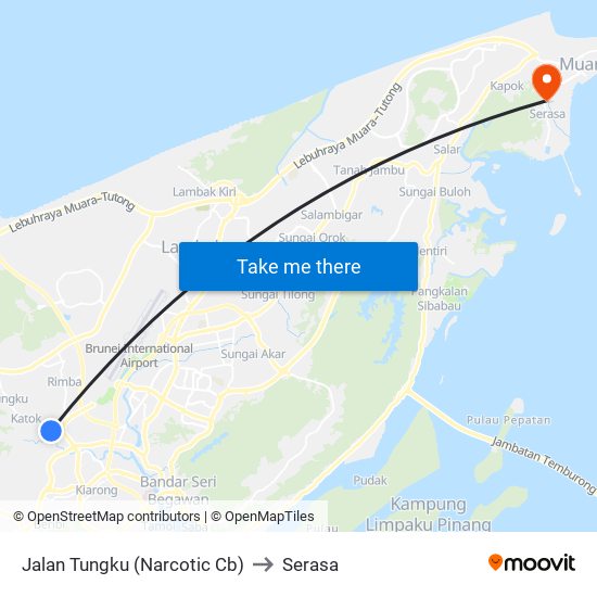 Jalan Tungku (Narcotic Cb) to Serasa map