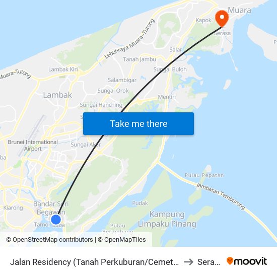 Jalan Residency (Tanah Perkuburan/Cemetery) to Serasa map