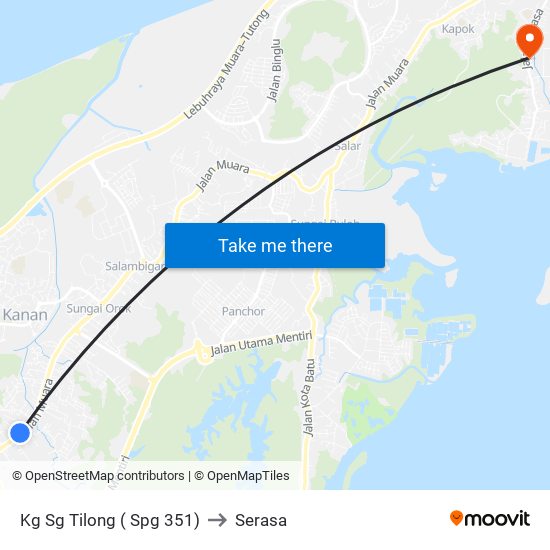 Kg Sg Tilong ( Spg 351) to Serasa map