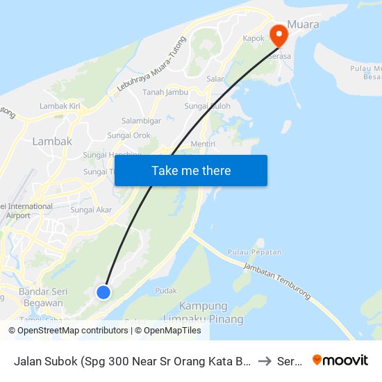 Jalan Subok (Spg 300 Near Sr Orang Kata Besar Imas) to Serasa map