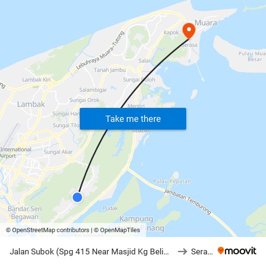 Jalan Subok (Spg 415 Near Masjid Kg Belimbing) to Serasa map