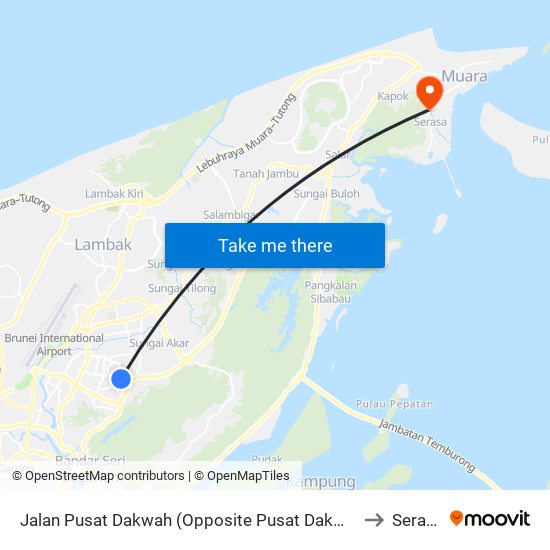 Jalan Pusat Dakwah (Opposite Pusat Dakwah) to Serasa map