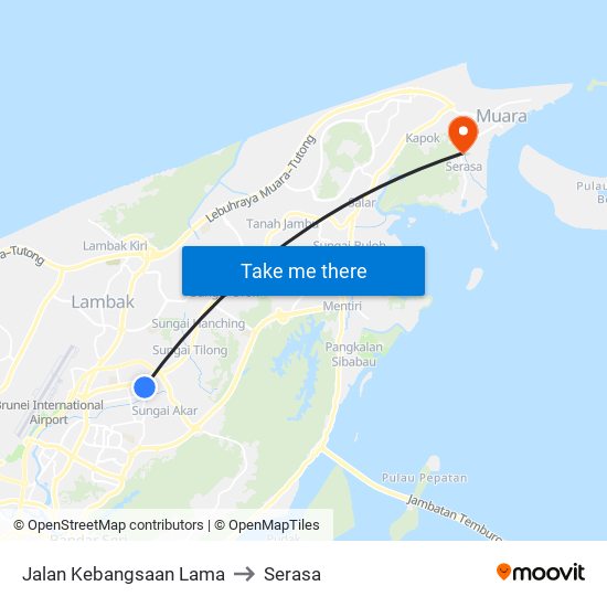 Jalan Kebangsaan Lama to Serasa map
