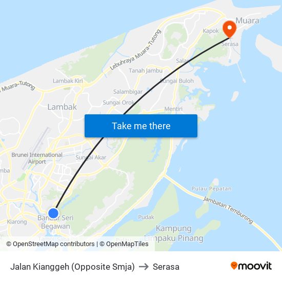 Jalan Kianggeh (Opposite Smja) to Serasa map