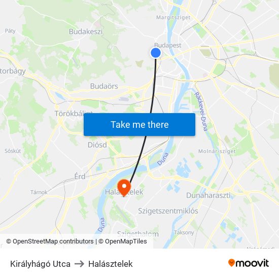 Királyhágó Utca to Halásztelek map