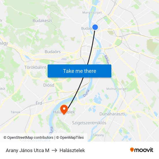 Arany János Utca M to Halásztelek map