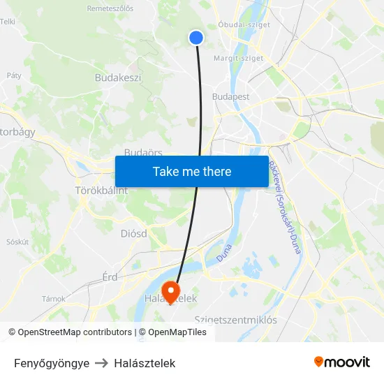 Fenyőgyöngye to Halásztelek map