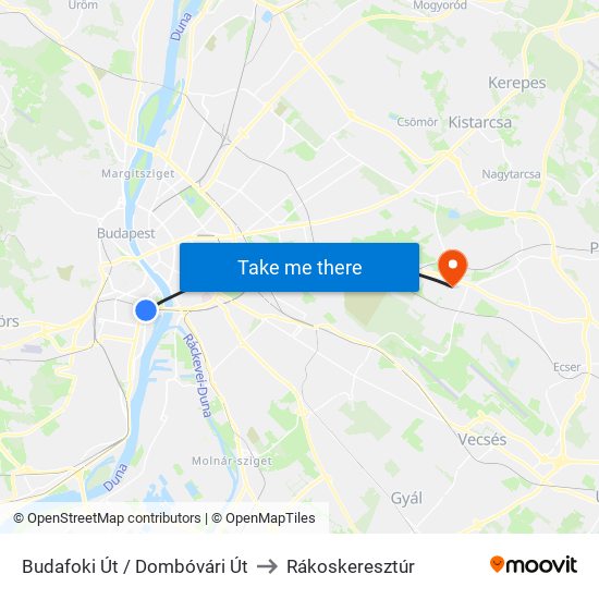 Budafoki Út / Dombóvári Út to Rákoskeresztúr map