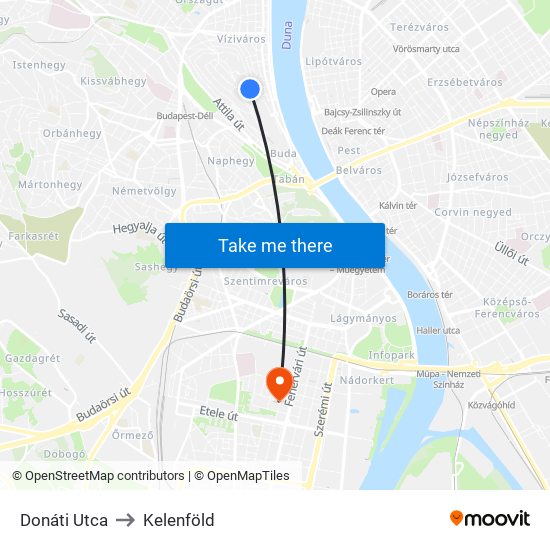 Donáti Utca to Kelenföld map