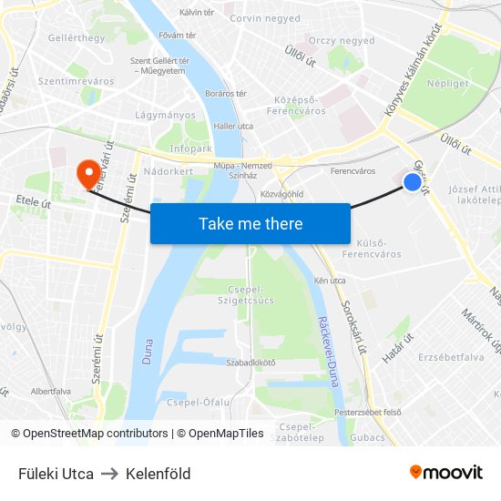 Füleki Utca to Kelenföld map