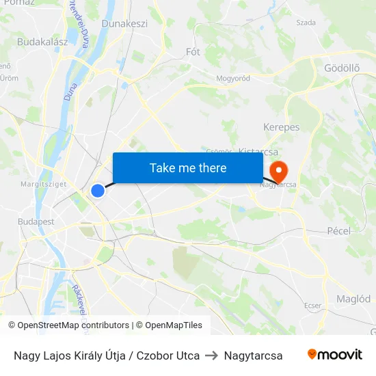 Nagy Lajos Király Útja / Czobor Utca to Nagytarcsa map