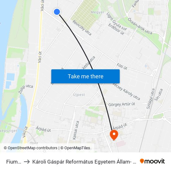 Fiumei Út to Károli Gáspár Református Egyetem Állam- És Jogtudományi Kar map