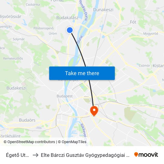 Égető Utca to Elte Bárczi Gusztáv Gyógypedagógiai Kar map