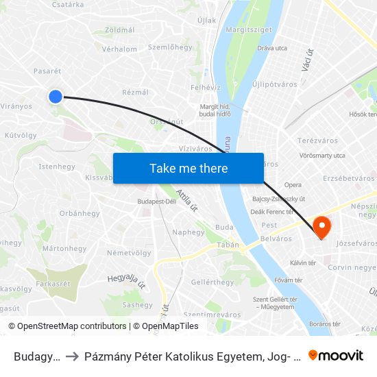 Budagyöngye to Pázmány Péter Katolikus Egyetem, Jog- És Államtudományi Kar map