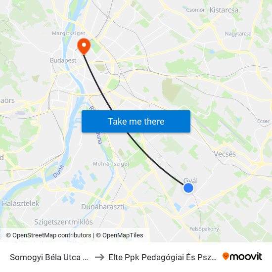 Somogyi Béla Utca / Kőrösi Út to Elte Ppk Pedagógiai És Pszichológiai Kar map