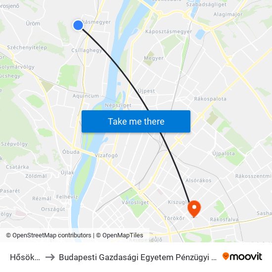 Hősök Tere to Budapesti Gazdasági Egyetem Pénzügyi És Számviteli Kar map