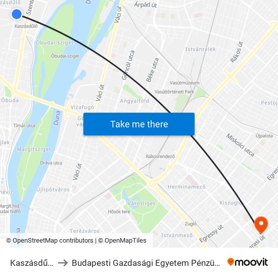 Kaszásdűlő Utca to Budapesti Gazdasági Egyetem Pénzügyi És Számviteli Kar map