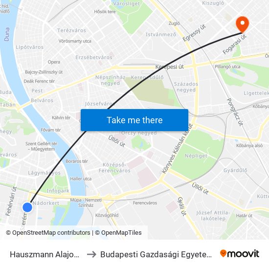 Hauszmann Alajos Utca / Szerémi Út to Budapesti Gazdasági Egyetem Pénzügyi És Számviteli Kar map